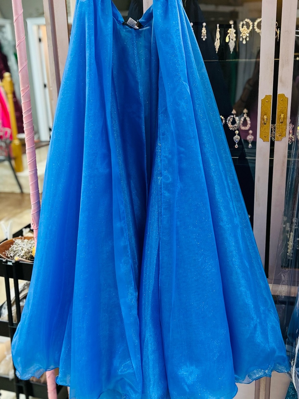 Ava Presley Royal Blue Sparkle Over Skirt